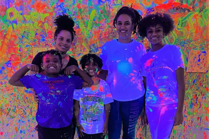 a group of people posing for the camera